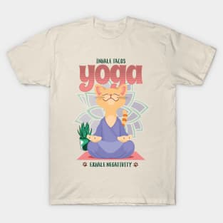 Yoga Inhale Tacos Exhale Negativity Yoga lover T-Shirt